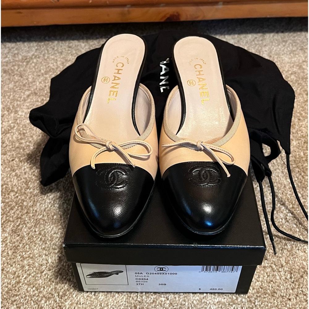 Chanel slide pumps